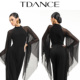 拼接超大摆飘片连体上衣 时尚 个性 TDANCE摩登练习 成人女JM