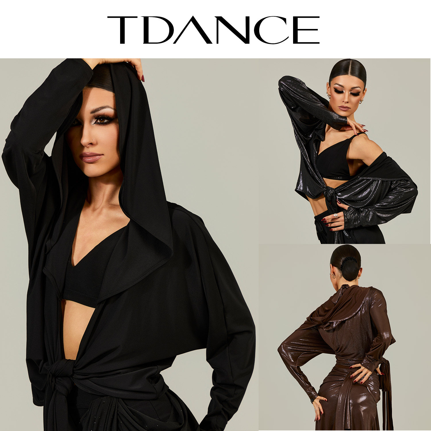 TDANCE拉丁练习【连帽外搭】成人宽松上衣女教师设计感表演GL-252