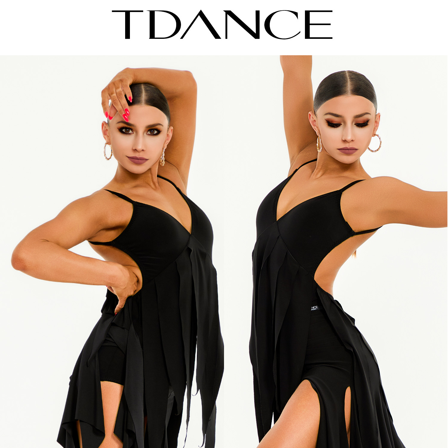 TDANCE拉丁飞片连体上衣