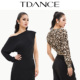 TDANCE摩登练习 100 成人女高级感班服JM 斜肩不对称袖 连体上衣