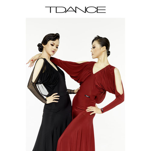 TDANCEV领抓褶蝙蝠袖连体上衣