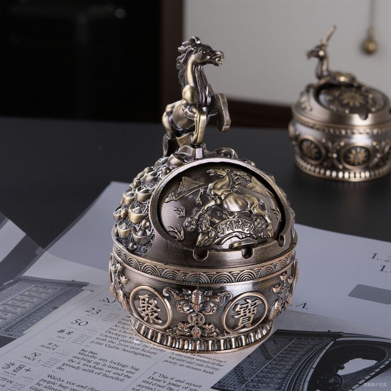 烟灰缸带盖新款十二生肖创意个性家用客厅金属防飞灰大号时尚烟缸,节庆用品/礼品,时尚烟灰缸,淘宝优惠券,粉丝福利购,淘宝优惠卷