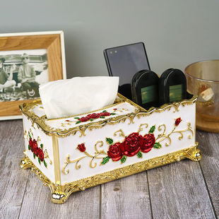 欧式纸巾盒牙签盒桌面客厅多功能抽纸盒遥控器杂物收纳盒牙签筒