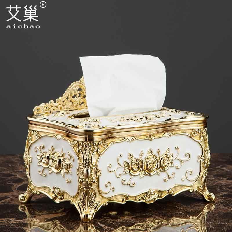 艾巢欧式皇冠纸巾盒家用客厅茶几