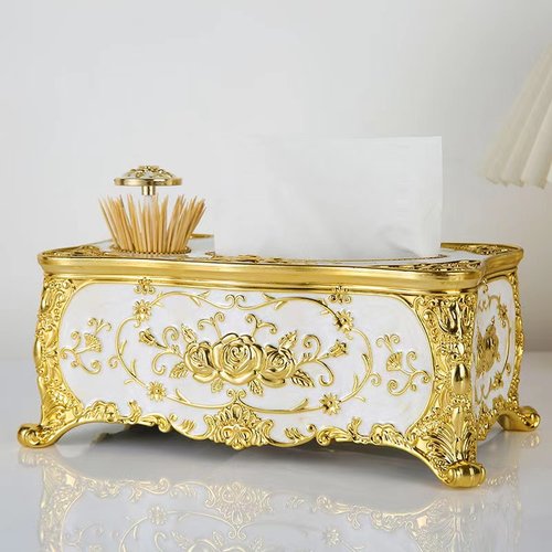 欧式抽纸盒多功能客厅家用带牙签盒纸巾盒餐厅茶几创意餐巾纸抽盒