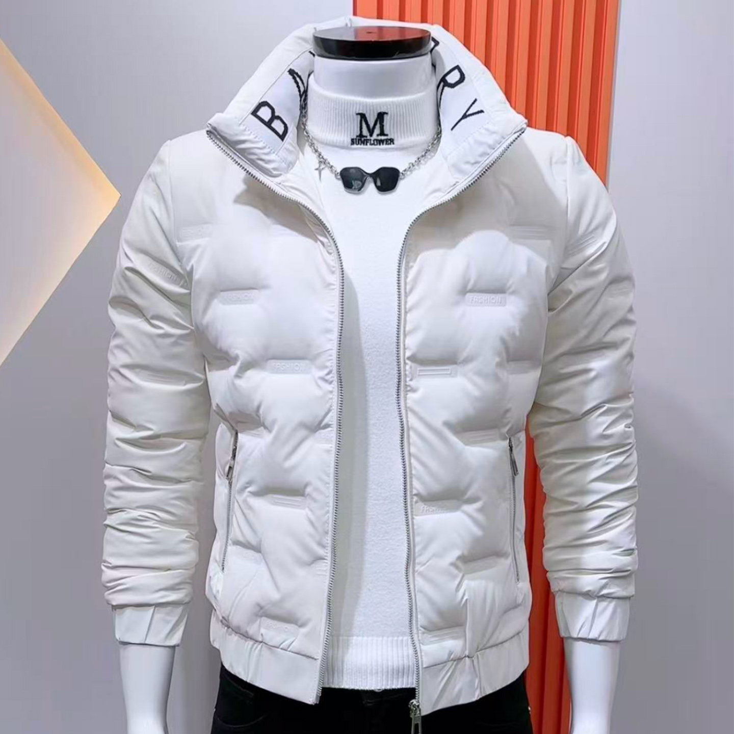 韩版潮流立领男士羽绒服高级感