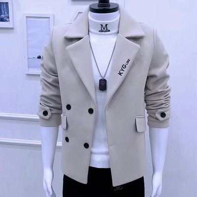 网红个性韩版潮流双排扣短款夹克