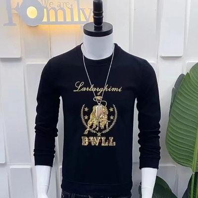 秋季卫衣男刺绣圆领长袖上衣