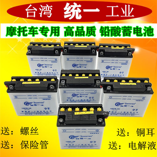 统一摩托车电瓶12v9a踏板车通用