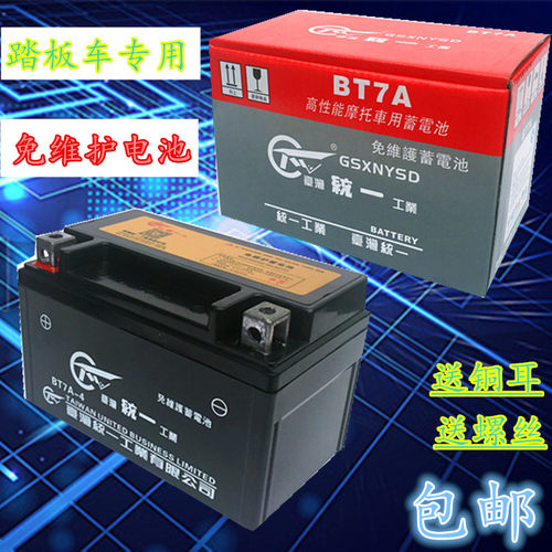 通用踏板鬼火12V7AH免干电池