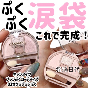 日本CANMAKE井田卧蚕四色眼影盘修饰眼部轮廓限定泪袋眼影