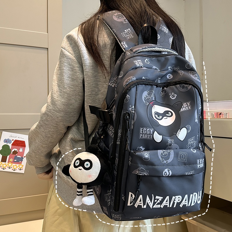 新款蛋仔书包女小学生3-6年级男生大容量初中学生可爱韩版双肩背