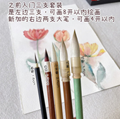 寸心斋水彩国画毛笔套装 小红豆没骨风景绘画入门染色 小红书同款