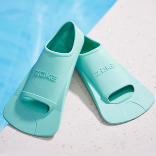 洲克脚蹼游泳专用儿童成人专业训练装备橡胶蛙鞋青少年男女短脚蹼