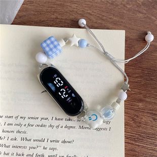 青春校园ins风高颜值学生电子手表女学生时尚简约百搭独角兽方形