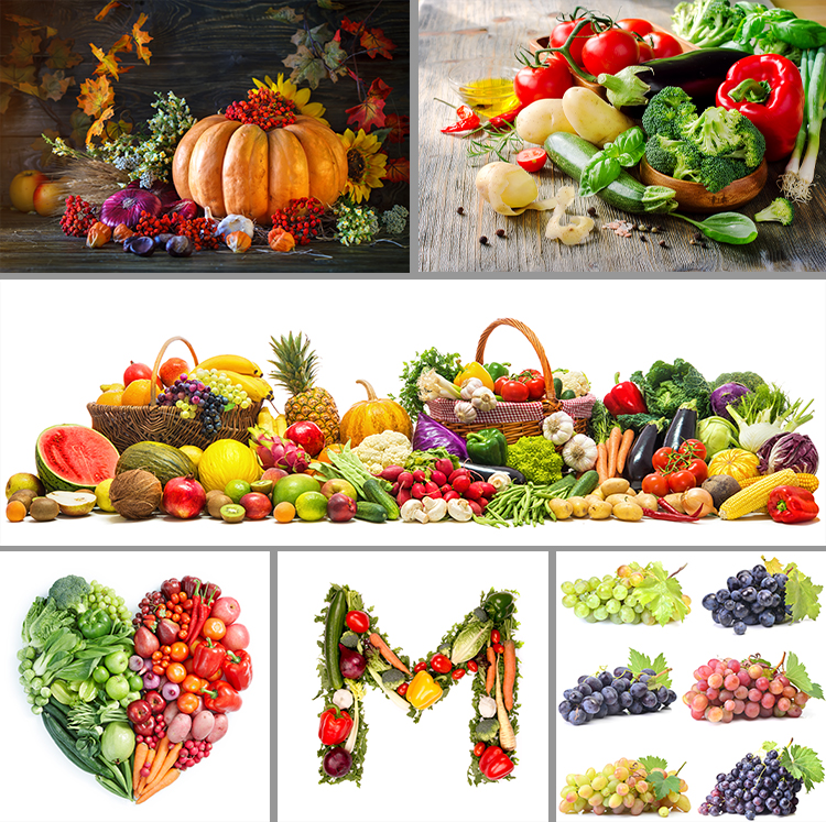 新鲜绿色水果有机蔬菜数字水果农产品JPG高清图片设计素材