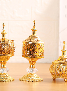 中东金属工艺香炉，创意花边设计