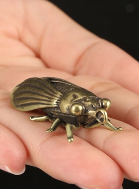 复古个性黄铜蝉钥匙扣