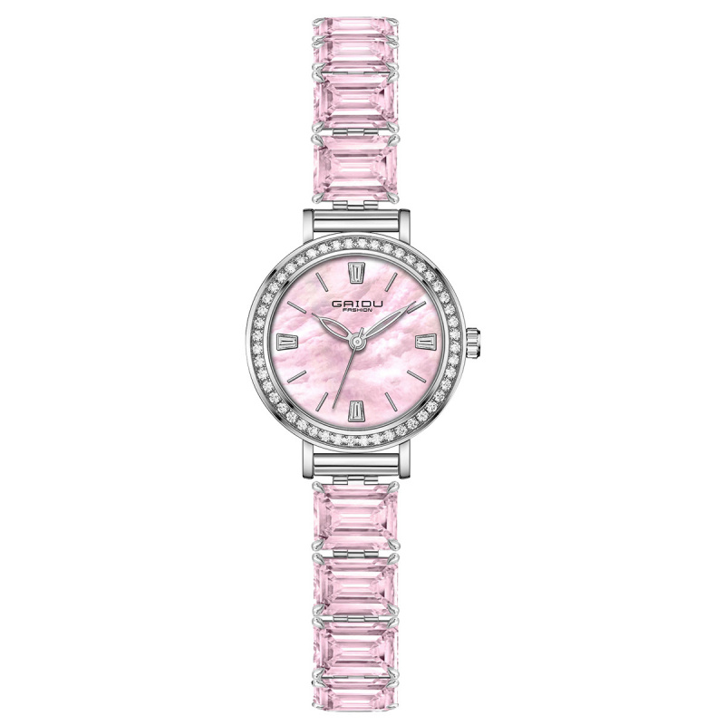 凯度新款手表女网红轻奢皓石手链表时尚镶钻贝面礼物女士手表