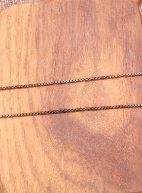 古铜色女士元宝项链细链，百搭简