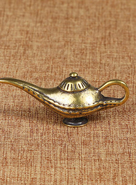 复古黄铜阿拉丁神灯钥匙扣挂件