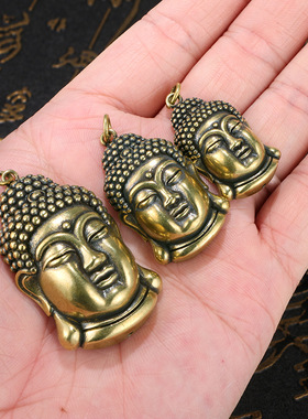 国潮风黄铜八大守护神佛像实心吊