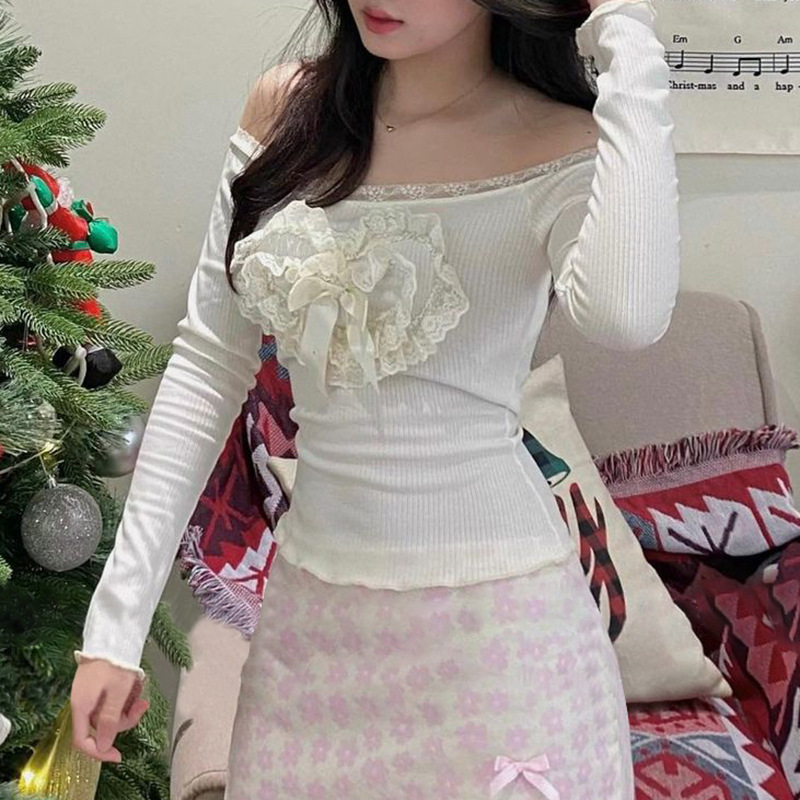 欧美甜美少女个性蕾丝花圈蝴蝶结