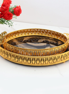 铁艺金盘：轻奢宴会收纳之选