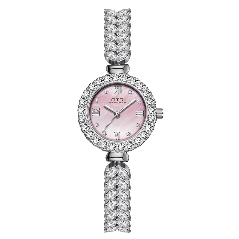 ATQ女士手表学生休闲女款轻奢百搭防水女石英表时尚美人鱼手链表