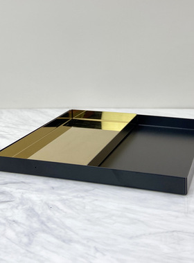 北欧黑色金属收纳盘，现代设计，