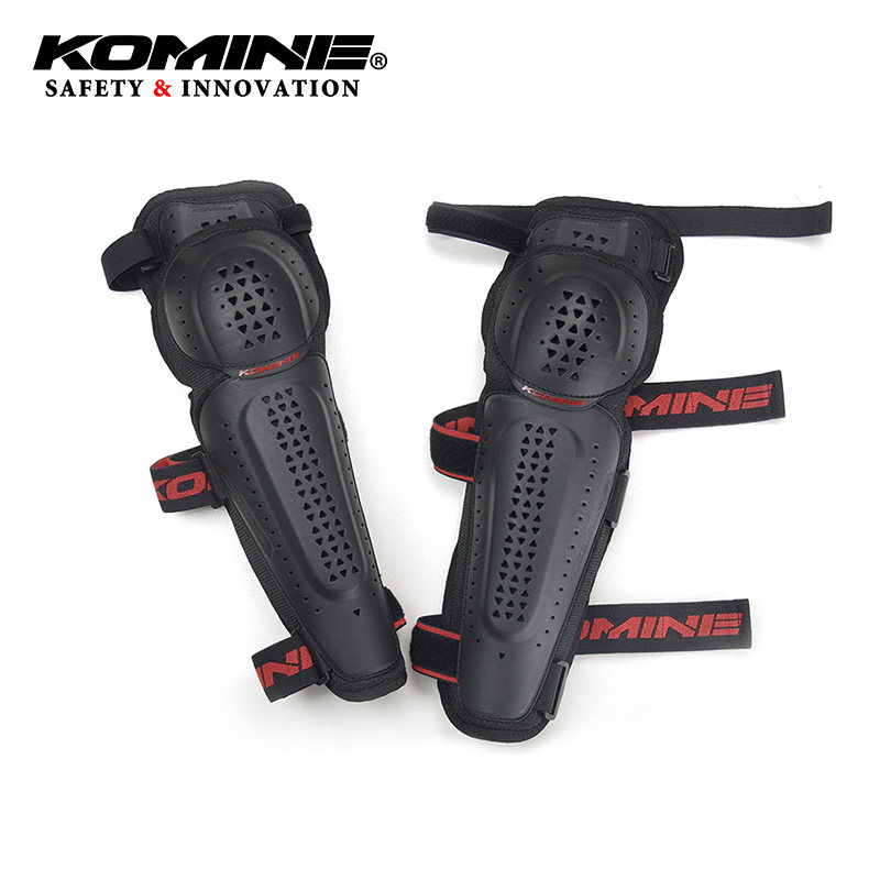 KOMINE日本摩托车骑行装备对装护具可拉伸魔术贴长款护膝SK-684