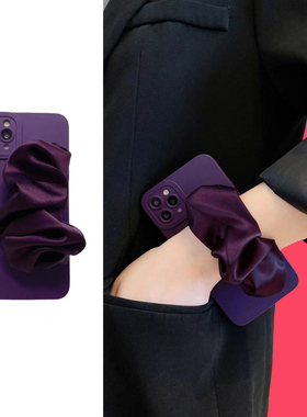 K80适用小米15手机壳Turbo4红米10A丝巾手腕带Redmi K60K50K70至尊版Ultra弹力Note 14 13R 12C 11 Pro紫色9A