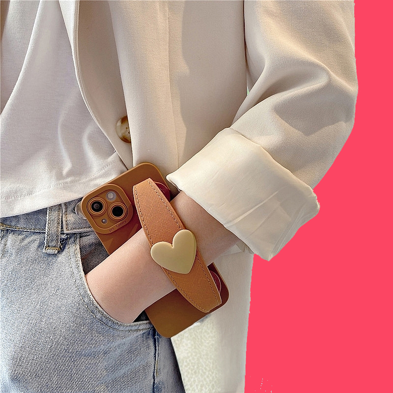 适用OnePlus一加Ace6手机壳13T 12 11爱心手腕带Ace5Pro至尊版Ace3棕色Ace2女款Ace3V背带挂绳9RT软8T套Ace2V