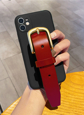 A5适用oppo手机壳A58戚薇同款Reno14 13 K12K11K10K9K7手腕带Find x7x5x8x6x3撞色A1A2A3Pro皮质A72A96A32A93