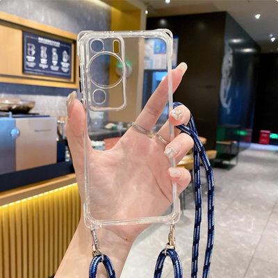 K80适用小米15手机壳Turbo4红米10A四角挂扣Redmi K60K50K70至尊版Ultra透明套Note 14 13R 12C 11 Pro挂绳9A