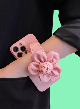 vivo适用Y300手机壳X100赵露思同款S20S19S17S16腕带Y200粉色X80X70X60X90s18花朵Y37 Pro女Y36Y78Y35Y3S7S9e