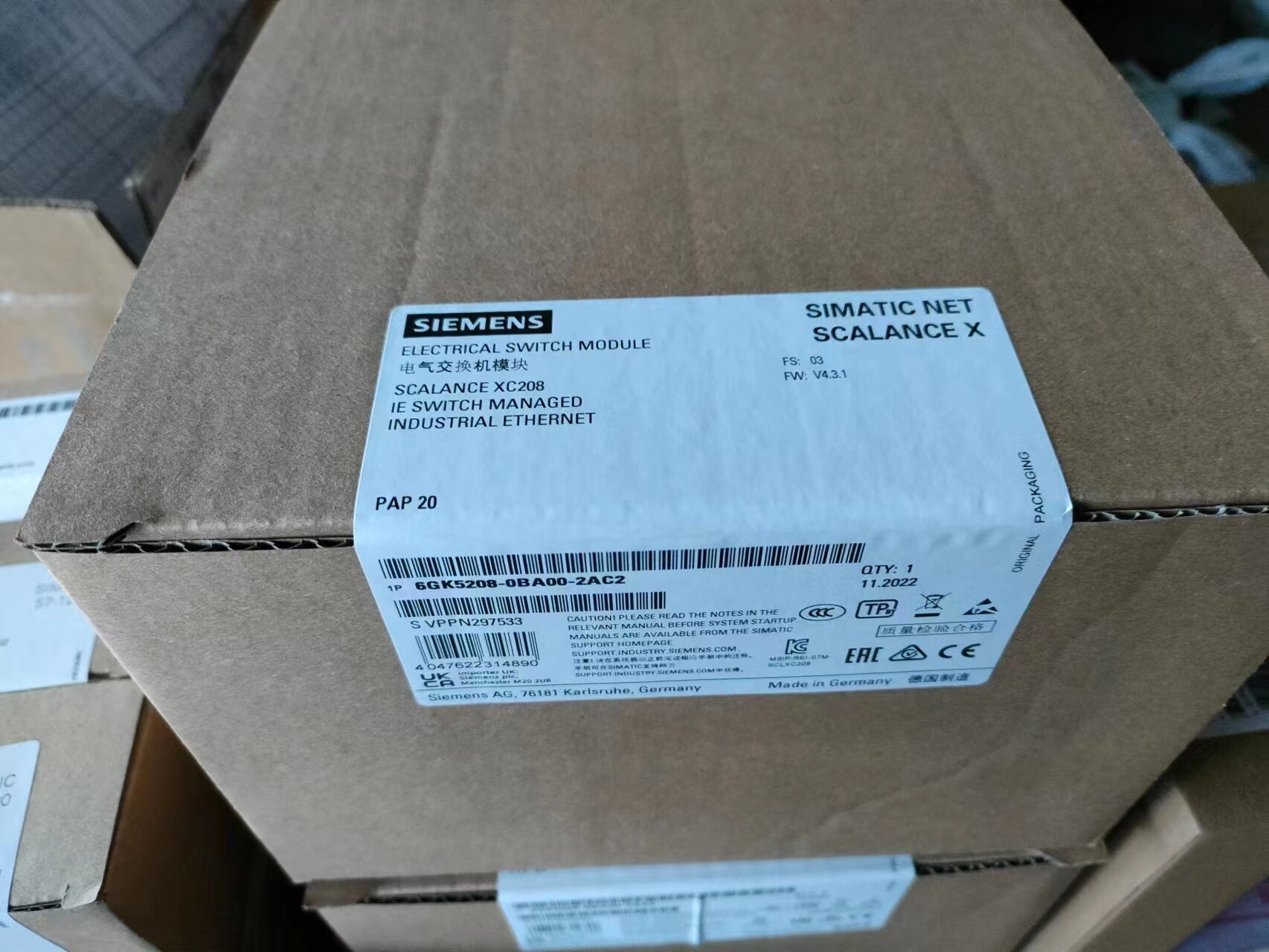 西门子 6GK5208-0BA00-2AC2  /2AB2 原装交换机 原装正品现货特价
