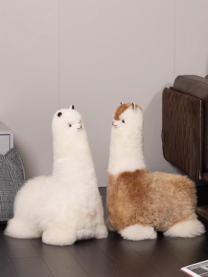 injoi60厘米超大号羊驼毛玩偶公仔摆件家居毛绒生日礼物