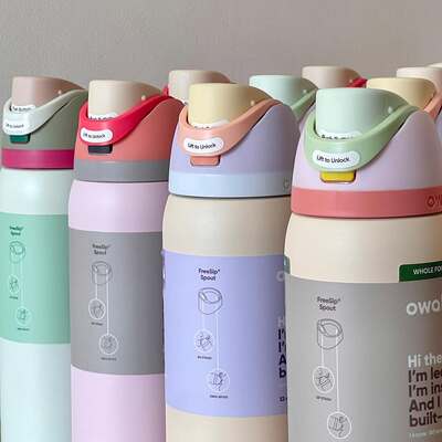 OWALA不锈钢吸管保温杯