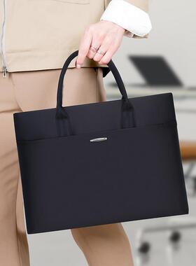 新品牛津布文件包定制logo手提袋商务男款大容量拉链防水公司办公