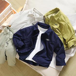 新品男童薄款棉服外套2025秋冬新款儿童绗棉防风衣中大童保暖棉衣