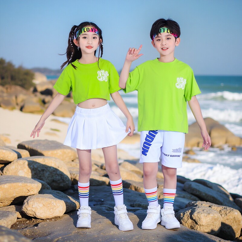 儿童爵士舞演出服六一幼儿园表演服潮服套装男女童街舞合唱舞蹈服