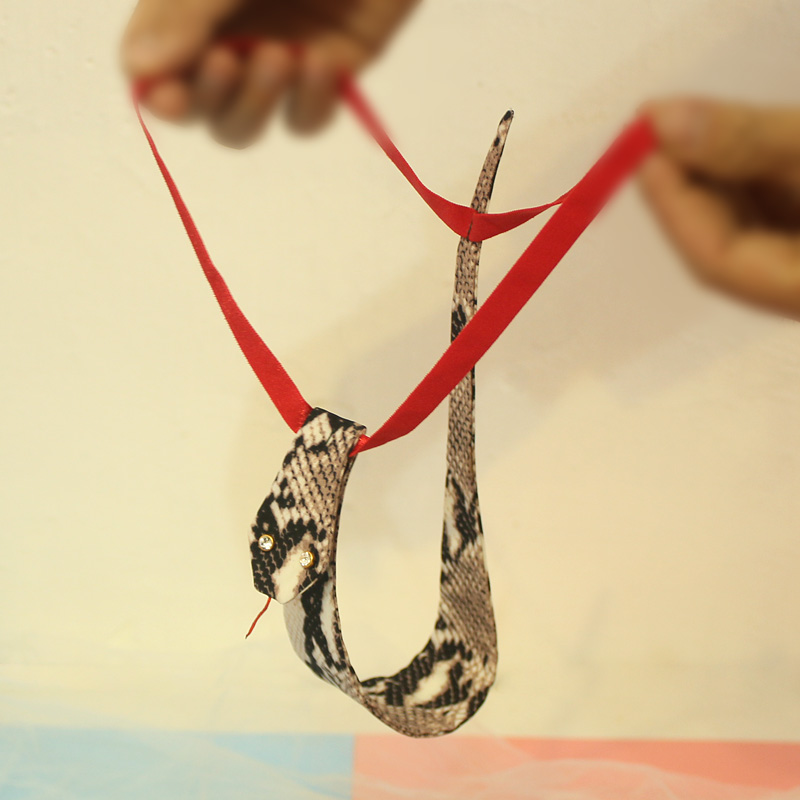 蛇纹设计性感丁字裤一片式女T