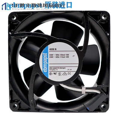 4650N原装德国风机ebmpapst 4656N12038 4寸AC220V耐高温散热风扇