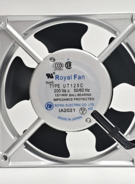 全新Royal Fan UT125C 200V 12038 15/14W 120*120*38MM散热风扇