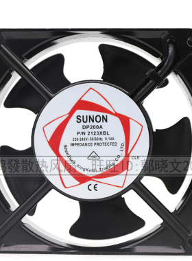 建准sunon散热风扇200v工业机柜电柜配电箱12038轴流风机DP200A