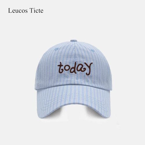 夏季轻薄透气条纹遮阳棒球帽