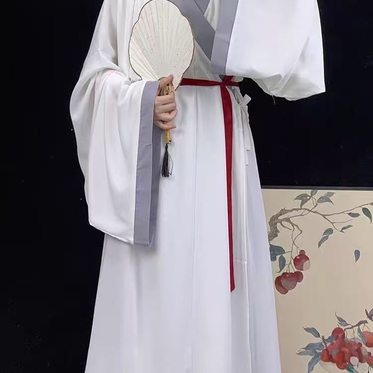 魏晋风纯色直裾大袖新款汉服古装交领宋制内搭男女同款秋