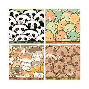 可爱猫咪入门地垫丝圈垫子可裁剪玄关进门pvc蹭脚垫家用门口地毯