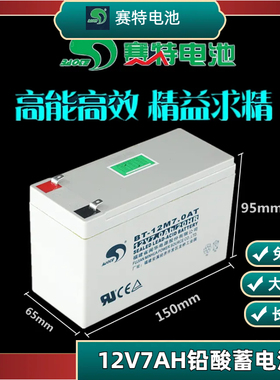 12V7AH蓄电池报警安防门禁消防主机音响电瓶UPS照明电梯应急电池